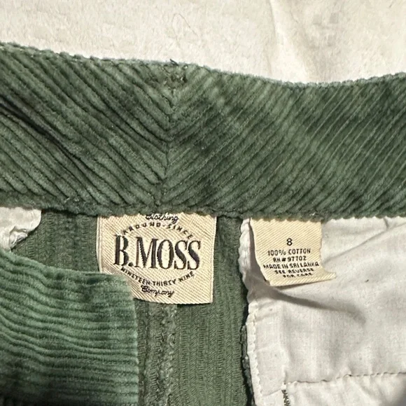 Tailor B. Moss Deep Green Corduroy Mini Skirt - Picture 2 of 8